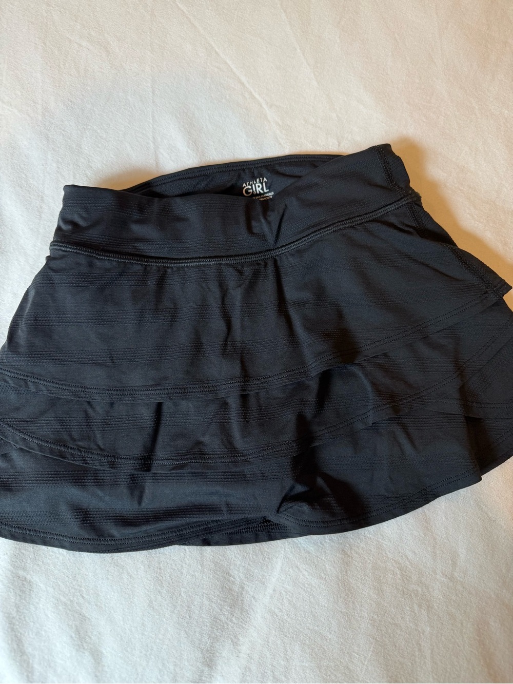 Athleta Girl Black Ruffle Skort Size XS (5-6) Athletic Tennis Skirt